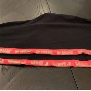 Black capris with logo on side